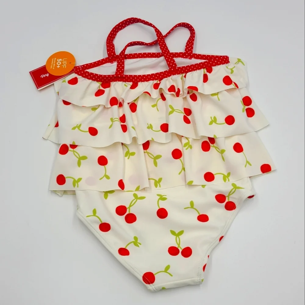 NEW Gymboree cherry ruffle swimsuit size 5T